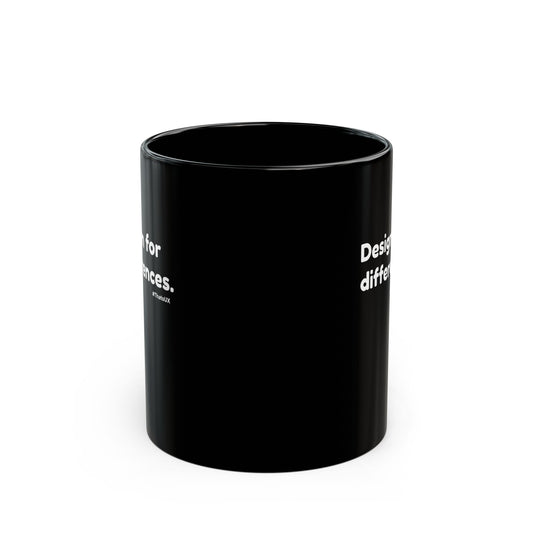 Design for Differences Black Mug