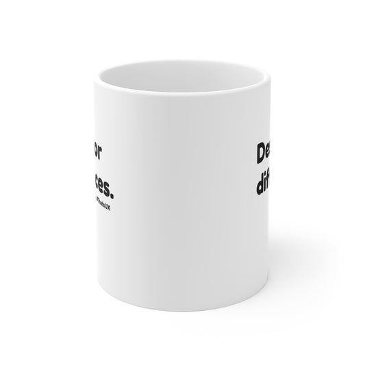 Design for Difference White Mug